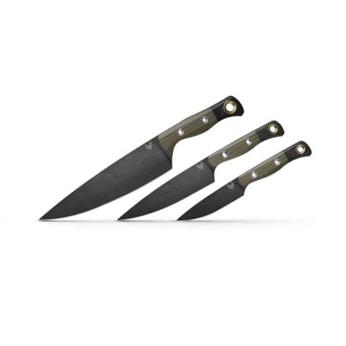 Benchmade Knife Company 3 Piece OD Green Knife Set Kitchen Knife