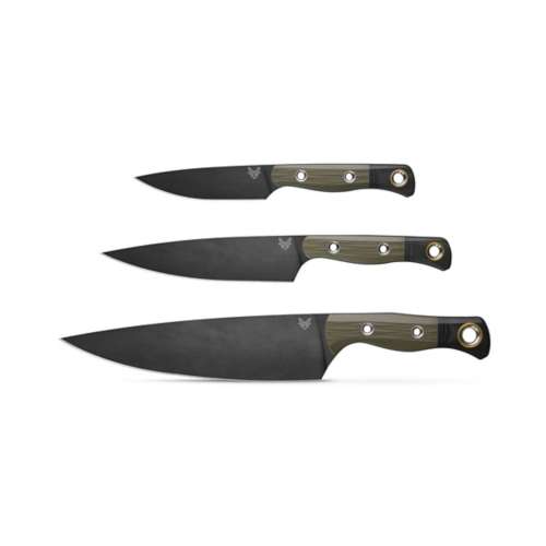 Benchmade Knife Company 3 Piece OD Green Knife Set Kitchen Knife