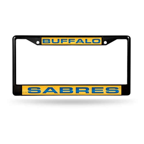 Rico Industries Buffalo Sabres Black Laser Cut Chrome License Plate Frame