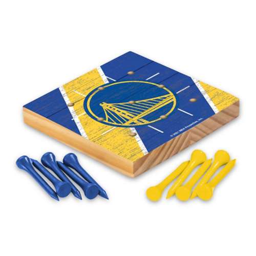 Rico Industries Golden State Warriors Wooden Travel Sized Tic Tac Toe Game