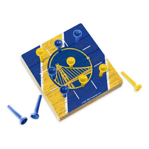 Rico Industries Golden State Warriors Wooden Travel Sized Tic Tac Toe Game