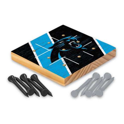Rico Industries Carolina Panthers Wooden Travel Sized Tic Tac Toe Game