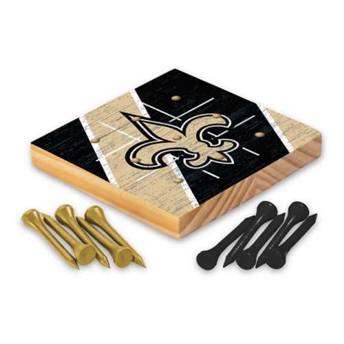 Rico Industries New Orleans Saints Wooden Travel Sized Tic Tac Toe Game