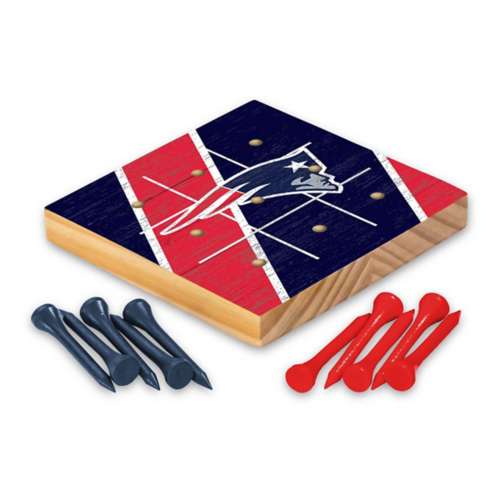 Rico Industries New England Patriots Wooden Travel Sized Tic Tac Toe Game