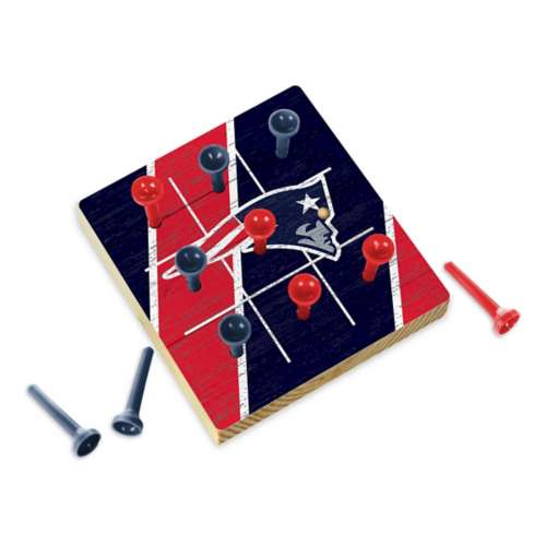 Rico Industries New England Patriots Wooden Travel Sized Tic Tac Toe Game