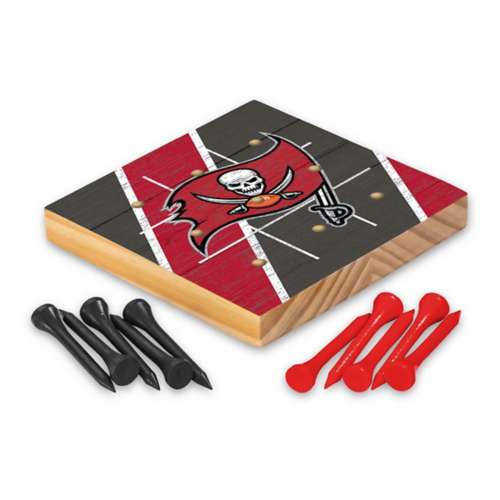 Rico Industries Tampa Bay Buccaneers Wooden Travel Sized Tic Tac Toe Game