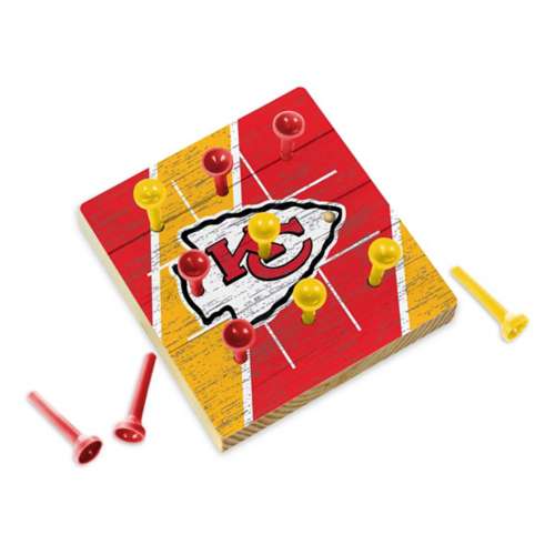 Rico Industries Kansas City Chiefs Wooden Travel Sized Tic Tac Toe Game