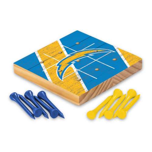Rico Industries Los Angeles Chargers Wooden Travel Sized Tic Tac Toe Game