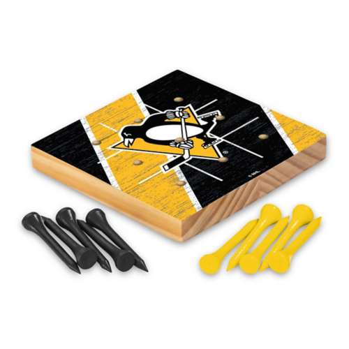 Rico Industries Pittsburgh Penguins Wooden Travel Sized Tic Tac Toe Game