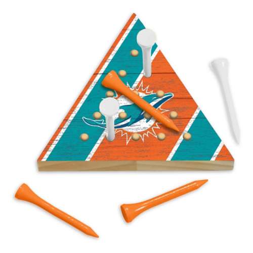 Rico Industries Miami Dolphins Wooden Travel Sized Pyramid Game