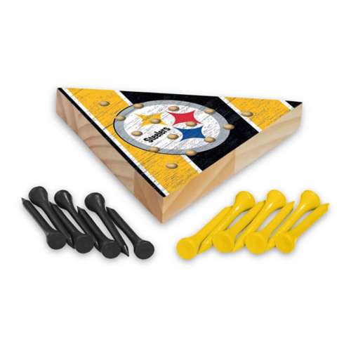 Rico Industries Pittsburgh Steelers Wooden Travel Sized Pyramid Game
