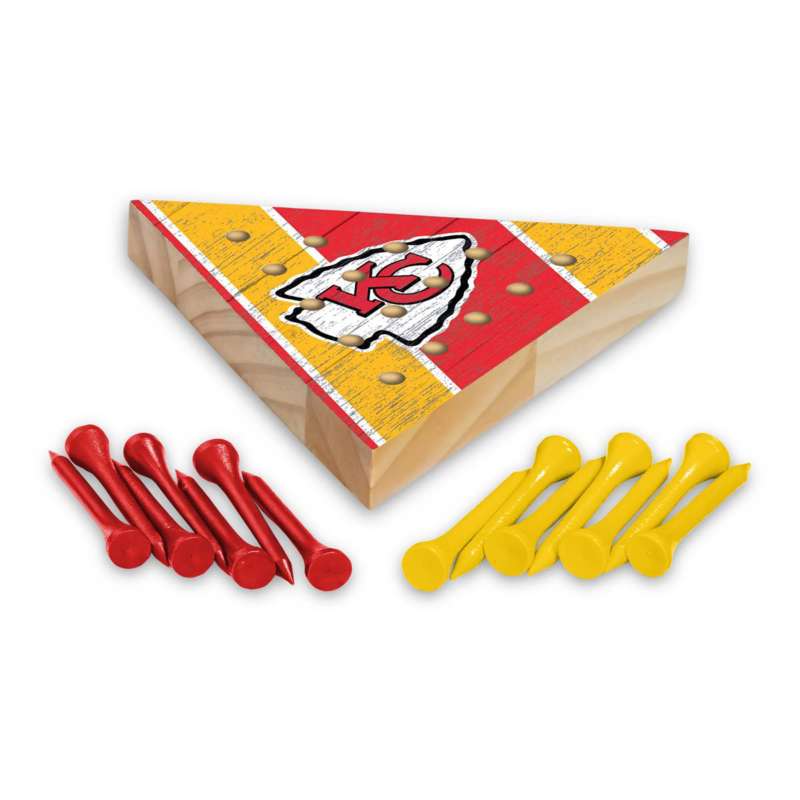Rico Industries Kansas City Chiefs Wooden Travel Sized Pyramid Game