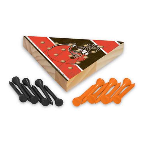 Rico Industries Cleveland Browns Wooden Travel Sized Pyramid Game