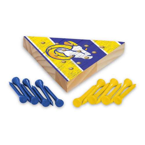 Rico Industries Los Angeles Rams Wooden Travel Sized Pyramid Game