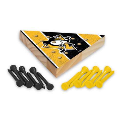 Rico Industries Pittsburgh Penguins Wooden Travel Sized Pyramid Game