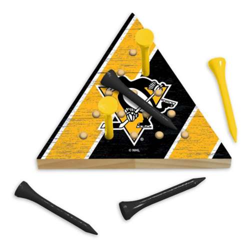 Rico Industries Pittsburgh Penguins Wooden Travel Sized Pyramid Game