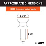 CURT 10,000 lb 2-5/16 in Ball Hitch - Thumbnail 3 of 4