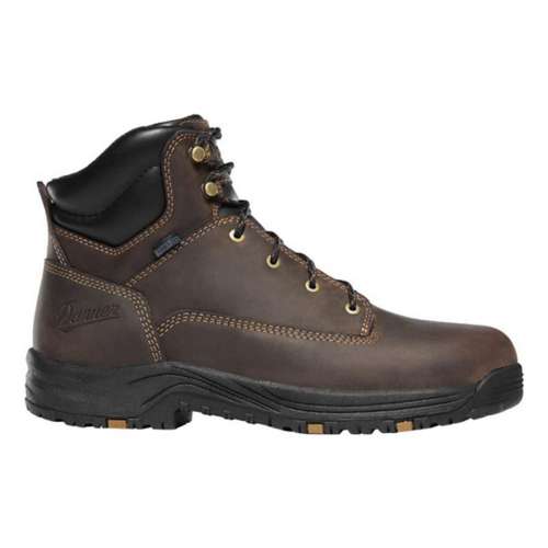 Danner Mens 6'' Steel Yard Waterproof Steel Toe Work Boot- Brown Full-Grain  Leather