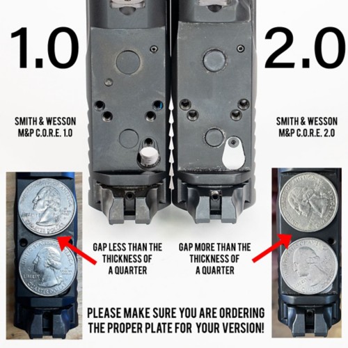 C&H Precision Pistol Red Dot Adapter Plate for S&W M2.0 C.O.R.E.