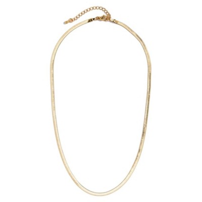 Splendid Iris Herringbone Chain Necklace