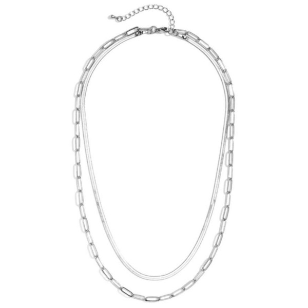 Women's Splendid Iris Double Layer Herringbone Necklace product image