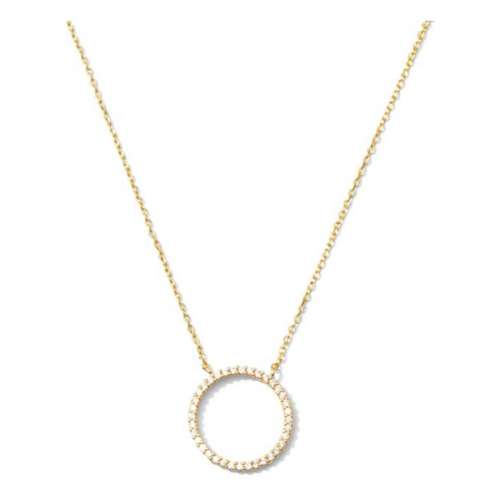 Splendid Iris Gold Circle Necklace