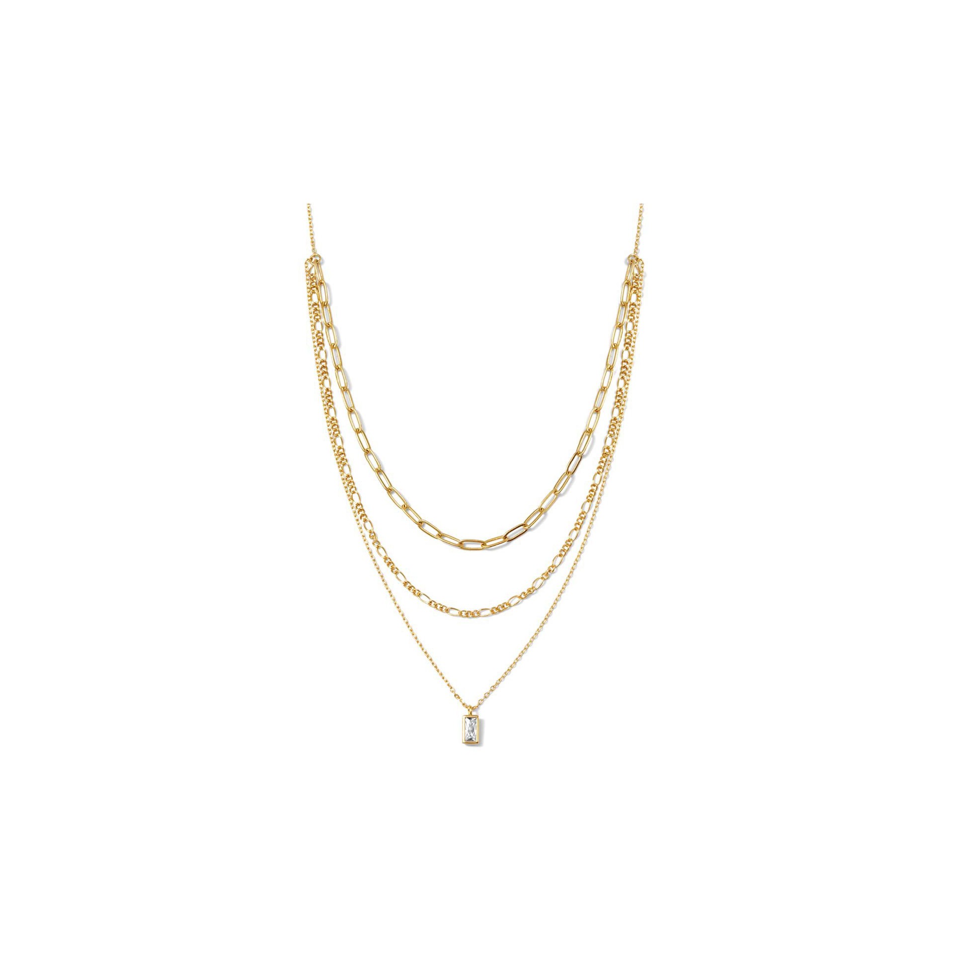 Splendid Iris Triple Strand Necklace