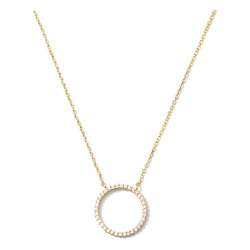 Splendid Iris Gold Plated Open Circle Charm Necklace