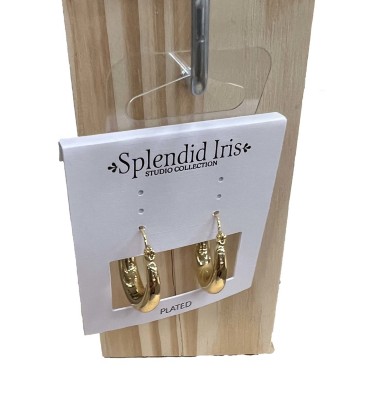 Splendid Iris Latch Huggie Earrings
