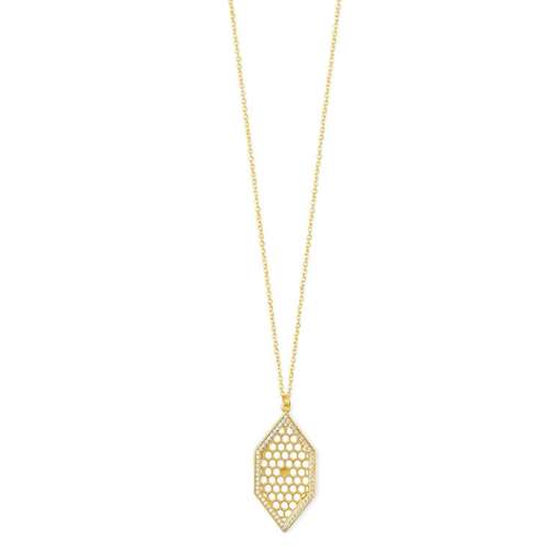 Splendid Iris Honeycomb Necklace