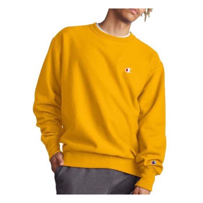 champion sweatshirt yellow mens