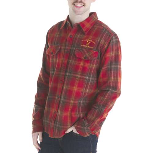 Men's Flyshacker Grandy Flannel Long Sleeve Button Up excited shirt