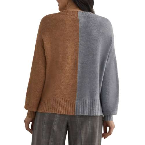Women's Tribal Color Block V-Neck long-sleeved pullover Sweater