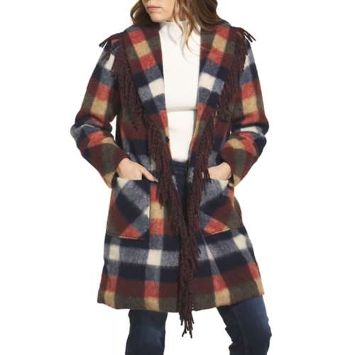 Women's Tribal Fringe Trim Overcoat