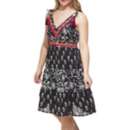 Women's Tribal Embroidered Tiered  Dress