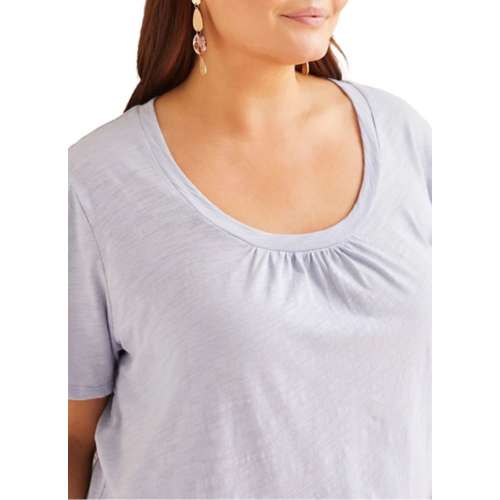 Women's Tribal Plus Size Basic Scoop Neck T-Shirt