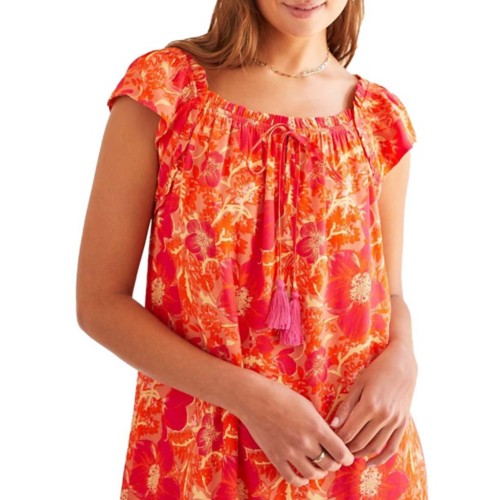Women's Tribal Tie Midi Dress