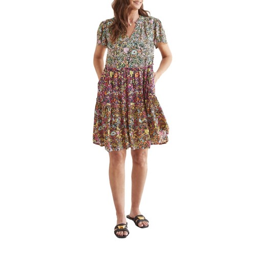 Women's Tribal Tiered Shift Dress - Primary Image