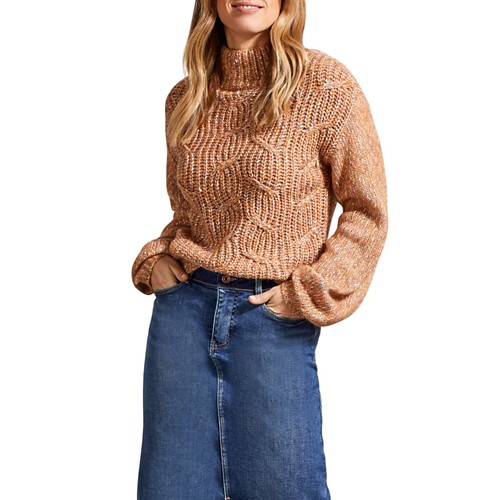Women's Tribal Oversized Cowl Neck Pullover Sweater