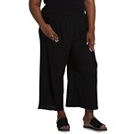 Women's Tribal Plus Size Flowy Wide Leg Crop Pants - Thumbnail 2 of 3