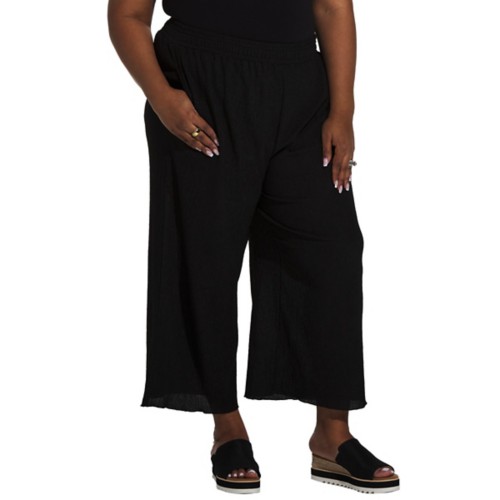 Women's Tribal Plus Size Flowy Wide Leg Crop Pants - Primary Image