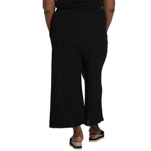 Women's Tribal Plus Size Flowy Wide Leg Crop Pants - Primary Image