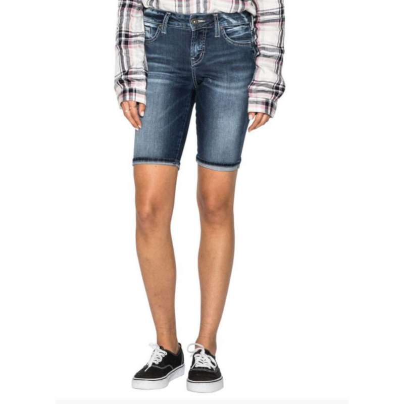 Women's Silver Jeans Co. Suki Mid Rise Bermuda Jean Shorts