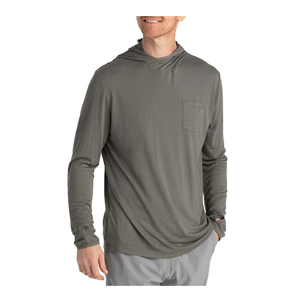 Men's Free Fly Bamboo Lightweight Long Sleeve T-Shirt Small Fatigue