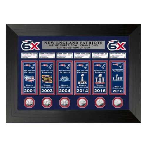 New England Patriots Champions Deluxe Banner Collection Photo Mint - Primary Image