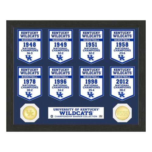University of Kentucky Wildcats Basketball National Champions Banner Collection Photo Mint