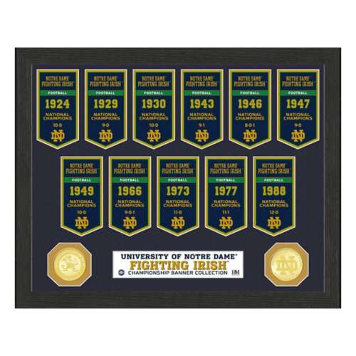 University of Notre Dame Fighting Irish National Champions Banner Collection Photo Mint