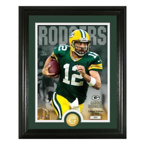 Aaron Rodgers #12 Highland Mint Green Bay Packers Framed Photo