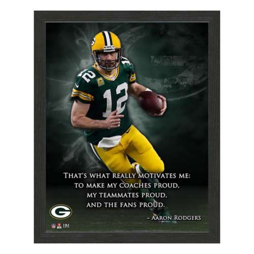 Aaron Rodgers #12 Highland Mint Green Bay Packers Framed Photo