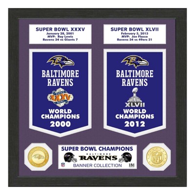 Baltimore Ravens Super Bowl Banner Collection Bronze Coin Photo Mint